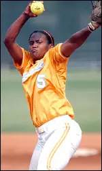 Starting pitcher Stacey Jennings holds Georgia to three singles in six scoreless innings.