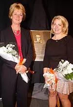 Huster's wife, Julia, and daughter, Courtney, attended the dedication ceremony.
