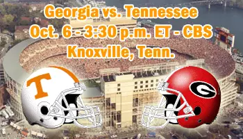 UT vs Georgia Football Graphic