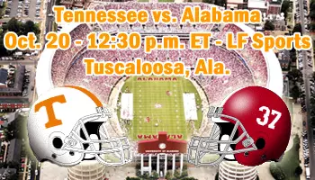UT vs Alabama Football Graphic