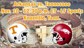 UT vs Arkansas Football Graphic