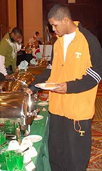 Athlete Eating Dinner