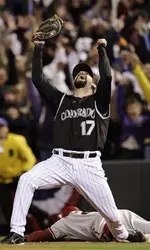 Helton Baseball Action Shot