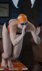 King Getting Ready To Swim