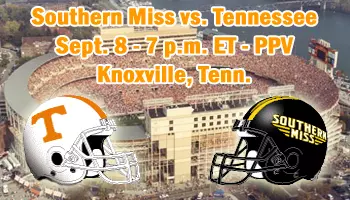 UT Vs Southern Mississippi Football Graphic