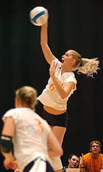 Hinkey Competing In Volleyball