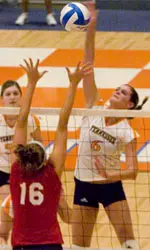 Hinkey Competing In Volleyball