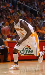 Chism Running On Court With Basketball