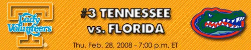 Lady Vols vs Florida Graphic