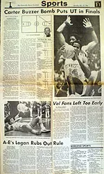 Newspaper With UT Finals Article