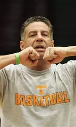 Bruce Pearl Holding Fists At Chest Level