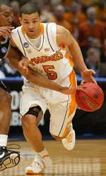 Chris Lofton Running Down Court With Basketball