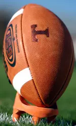 Football Sitting In Kicking Tee