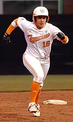 Lapicki Running On Softball Field