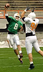 Crompton Practicing On Field