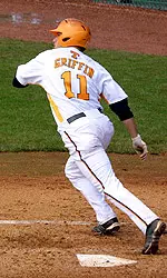 Griffin Running Towards First Base