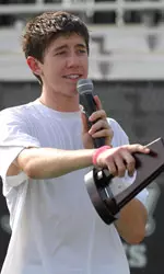 Smith Holding Microphone