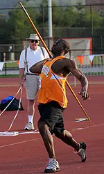 Athlete Participating In Javelin Throw