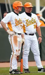 University of Tennessee head coach Todd Raleigh with senior Josh Liles