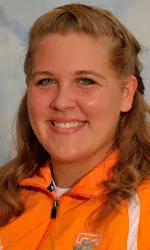 Aslynn Halvorson was UT's top finisher in the discus throw Friday.