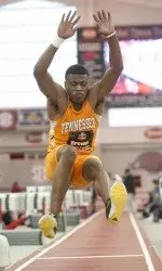 Desmond Brown wound up 10th in his first college try at the triple jump.
