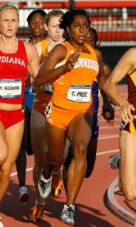 UT's Chanelle Price currently ranks No. 2 among NCAA women in the 800m.