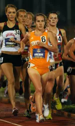 Jackie Areson broke her own UT record in the 3000 meters at the Penn State National meet.