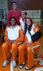 Vicki Baugh, Robin Roberts, Cierra Burdick and Taber Spani