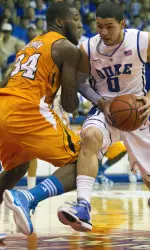 Jeronne Maymon shows off the special Hawaiian inspired basketball footwear.
