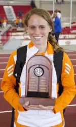 Liz Costello was the co-high-point scorer at the SEC Indoor Championships.