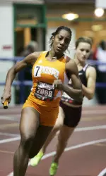 Chanelle Price runs at The Armory in New York.