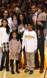 Former Vol great Allan Houston had his No. 20 retired on Sunday