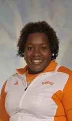Annie Alexander broke her own school record in the shot put in the dual meet vs. UCLA.