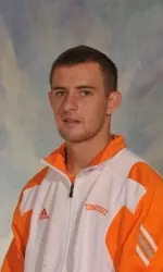 Les Gilbert was 10th in the invitational section of the javelin throw.