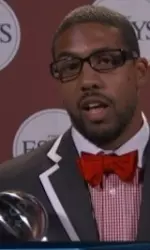 Arian Foster with his ESPY.