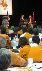 Derek Dooley spoke with Bob Kesling in front of more than 1,000 fans.