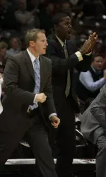 <i>Assistant coaches Kent Williams and Jon Harris