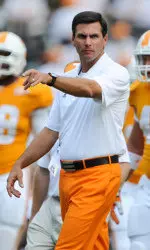 Check out Coach Dooley's pants.