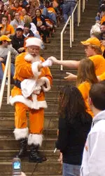 Santa Claus visits with UT students at Thompson-Boling Arena