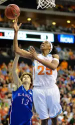 Senior Glory Johnson was named a finalist for the WBCA Defensive POY award Monday.