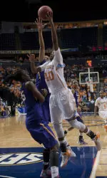 Shekinna Stricklen has been named to the All-SEC First Team and the SEC Tournament Team in her senior campaign.