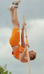 Chase Brannon notched an eighth-place finish in the pole vault.