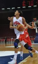 Candace Parker had 10 points and six boards in USA's win over China.
