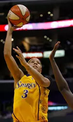 Candace Parker joined Tamika Catchings on the WNBA All-Defensive Team.