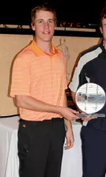 Oliver Goss with his 1st place trophy.