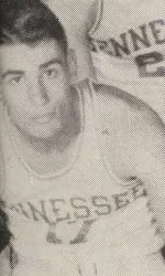 Wearing No. 17 on his orange and white jersey and playing for head coach Emmett Lowery at 6-3, 165, he played in 63 games as a Vol, scoring 438 points and averaging 7 points per game for his career.