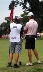 Goss with his caddie Brady Watt