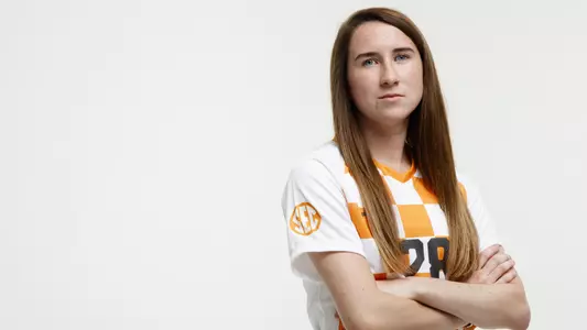 KNOXVILLE, TN - JULY 30, 2018 - Defender Emma Size #28 of the Tennessee Volunteers during Soccer Photo Day at Anderson Training Center in Knoxville, TN. Photo By Amy Smotherman-Burgess