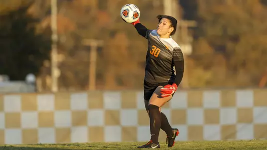 KNOXVILLE, TN - NOVEMBER 16, 2018 - Goalkeeper Shae Yanez #30 of the Tennessee Volunteers during the NCAA Tournament Second Round match between the Arizona Wildcats and the Tennessee Volunteers at Regal Soccer Stadium in Knoxville, TN. Photo By Maury Neipris/Tennessee Athletics