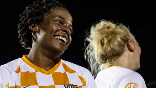 KNOXVILLE, TN - NOVEMBER 18, 2018 - Defender/Forward Maya Neal #32 of the Tennessee Volunteers during the NCAA Tournament Third Round match between the Texas A&M Aggies and the Tennessee Volunteers at Regal Soccer Stadium in Knoxville, TN. Photo By Caleb Jones/Tennessee Athletics